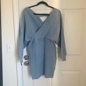 Sweater dress: Light greyish blue